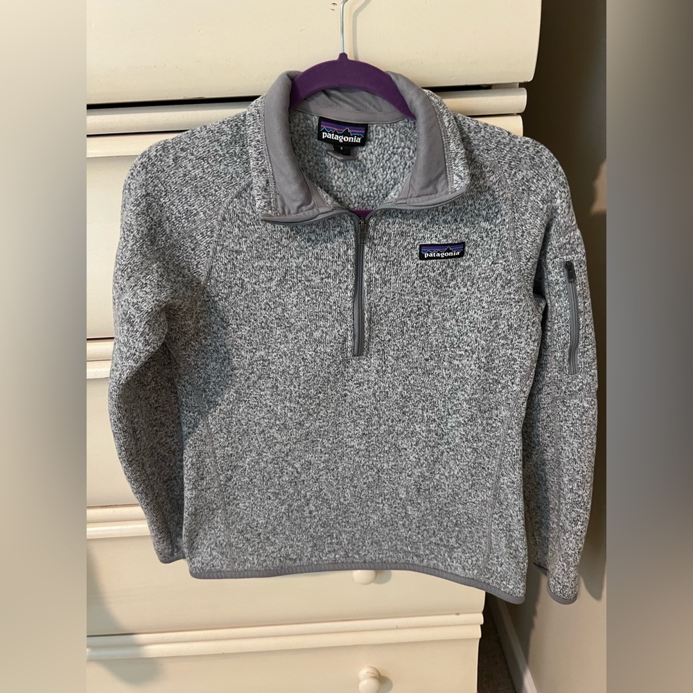 Patagonia better sweater gray quarter zip pullover ladies S